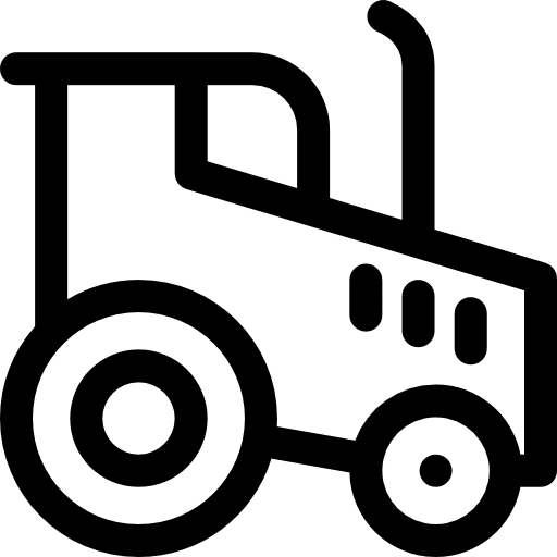 Tractor transport farming and gardening transportation icon