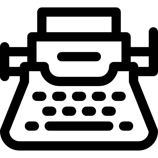 Typewriter typewriter sheet technology icon
