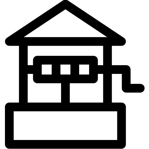 Well farm water farming and gardening icon