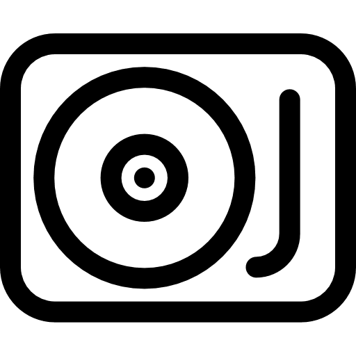 Turntable device recorder player electronics icon