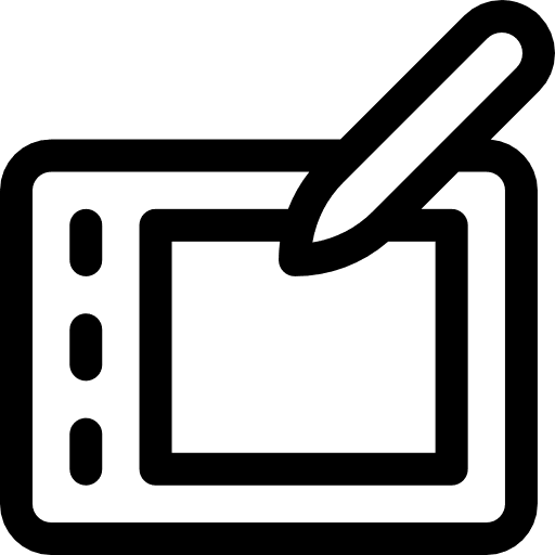 Graphic tablet technology drawing tablet edit tools icon