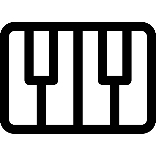 Piano musical instrument synthesizer electronics icon