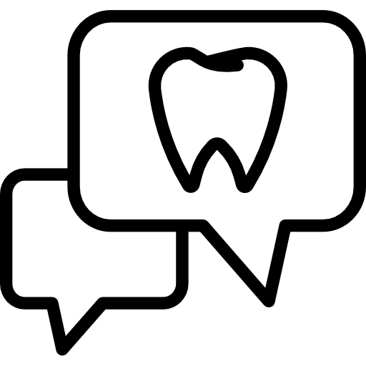 Conversation tooth speech bubble communications icon