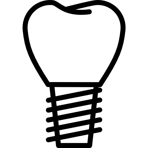 Implant teeth medical implant icon