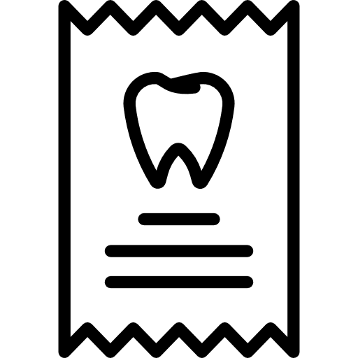 Bill business and finance dentist ticket icon