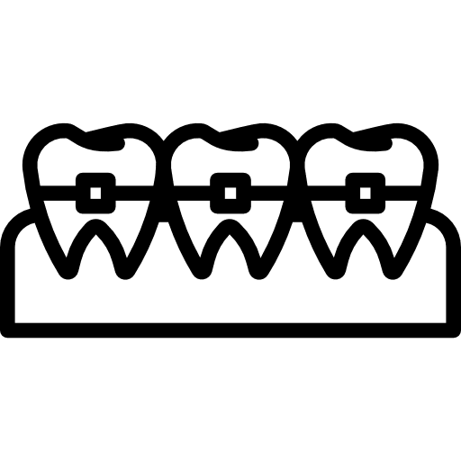 Teeth brackets teeth orthodontic icon
