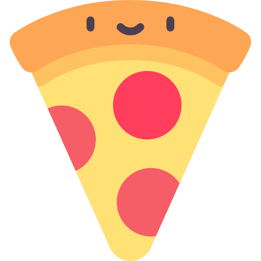 Pizza smiley cheese piece icon