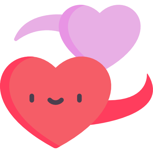 Spin hearts love shapes and symbols icon