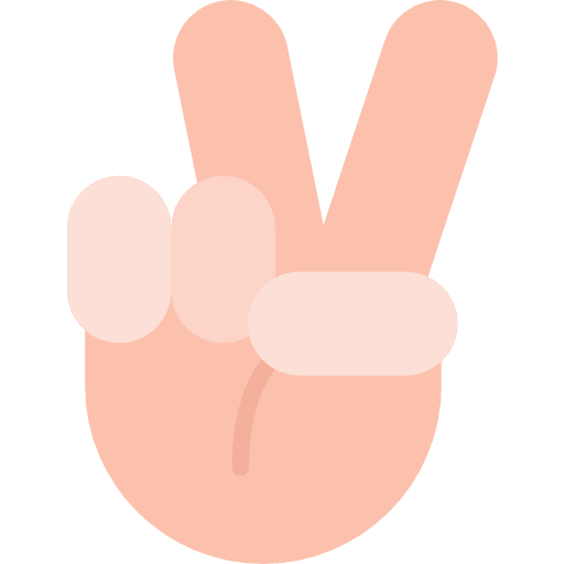 Victory peace success hands and gestures icon