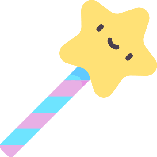 Wand magic wand smiley wizard icon