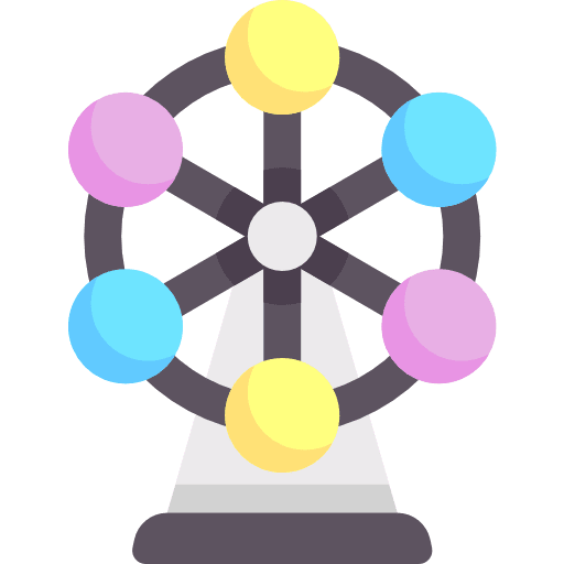 Fortune wheel gaming roulette gambling icon