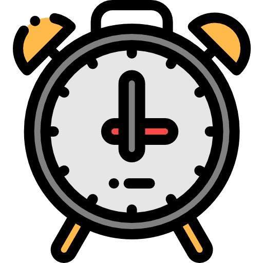 Alarm clock tools and utensils interface clock icon