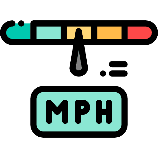 Mph time and date mph velocity icon