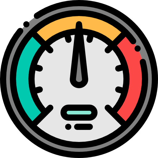 Speedometer attitude meter performance icon
