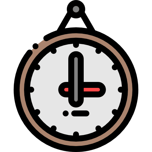 Wall clock round clock wall clock rounded icon