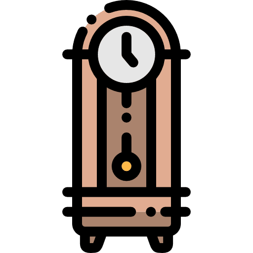 Clock time clock furniture and household icon