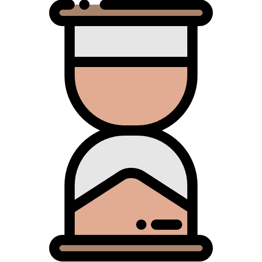 Hourglass waiting wait time icon