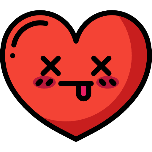 Heart emotions romance dead icon
