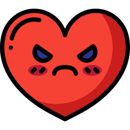 Heart romantic love emoji icon