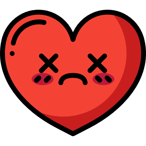Heart smiley dead romantic icon