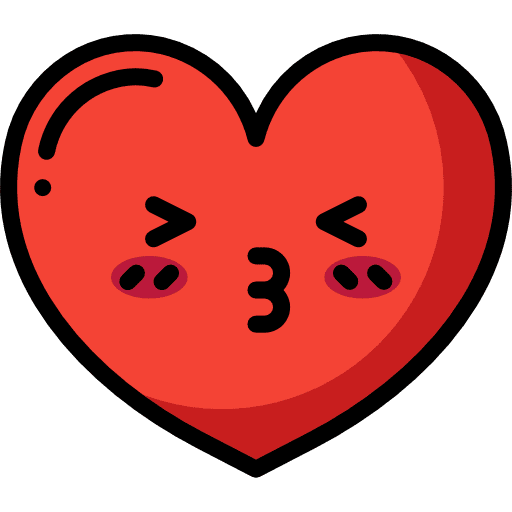 Heart smiley kiss emoji icon