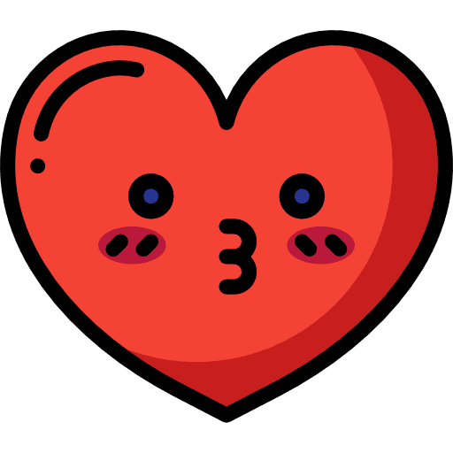 Heart romance emoji smiley icon