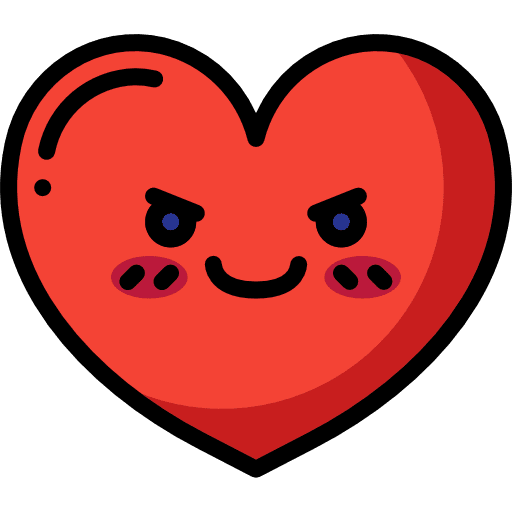 Heart smiley emotions evil icon