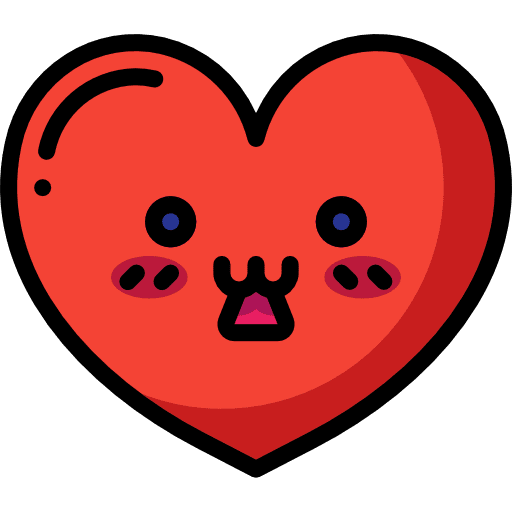 Heart smileys romantic love icon