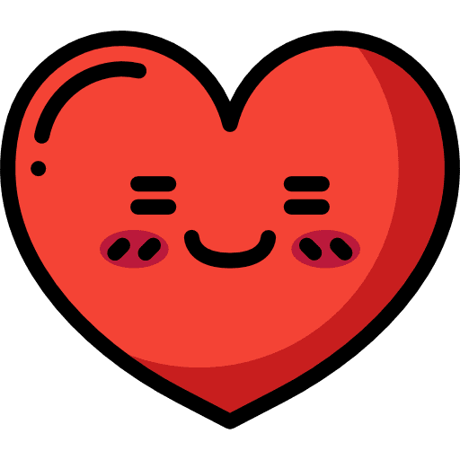 Heart emoji romantic smiley icon