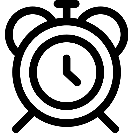 Alarm clock schedule time clock icon