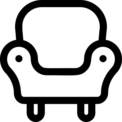 Armchair seat furniture and household armchair icon