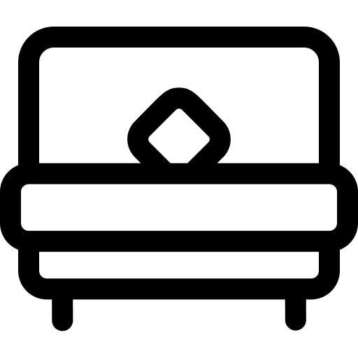 Single bed single bed single amenities icon