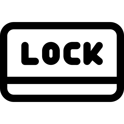 Blocked debit card credit card commerce icon