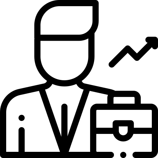 Businessman portfolio business and finance avatar icon