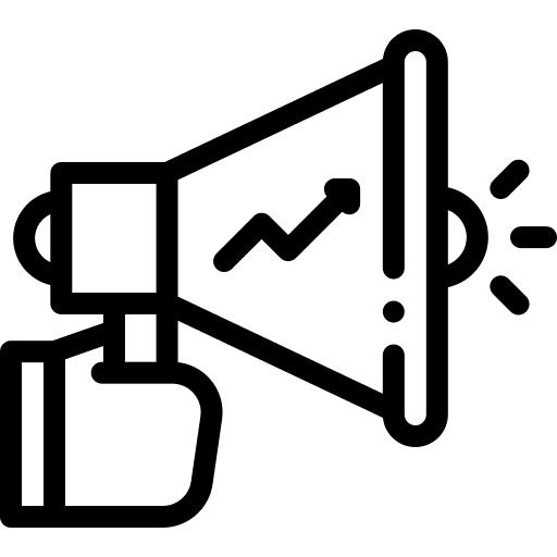 Promotion loudspeaker announcer communications icon