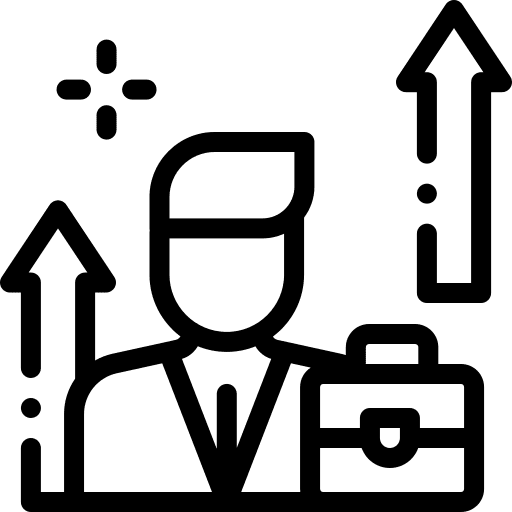 Promotion up arrow progress career icon