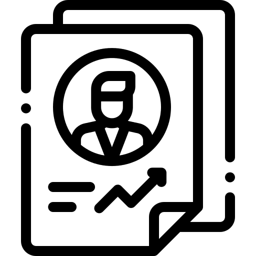 Curriculum portfolio interface pen icon