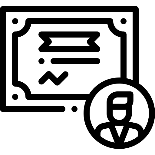 Diploma certification profile course icon