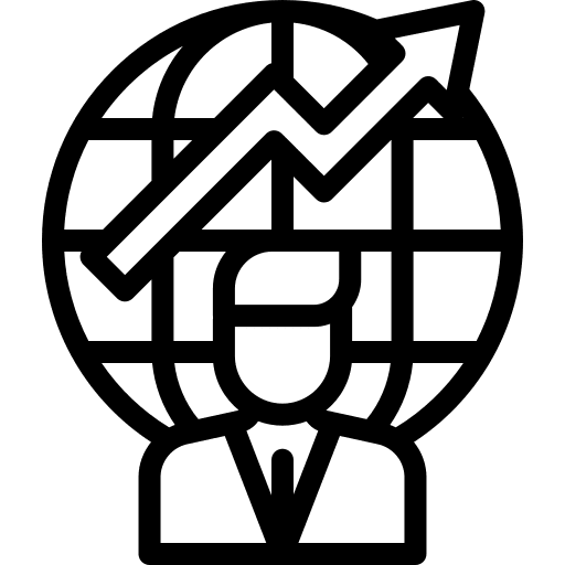 Globe business and finance business globe icon