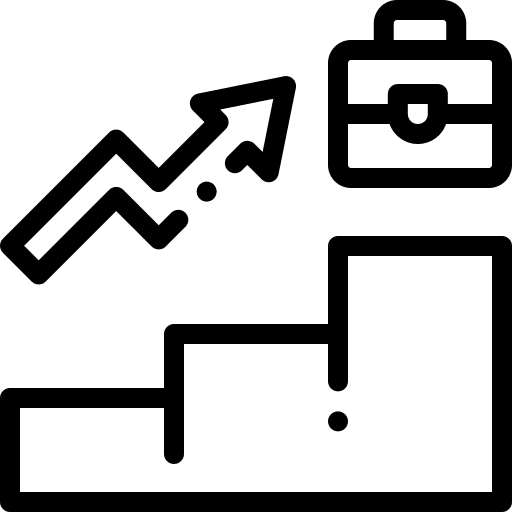 Progress portfolio growth bars graphic icon