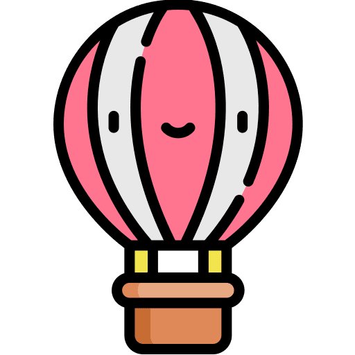 Air hot balloon hot air balloon transport travel icon