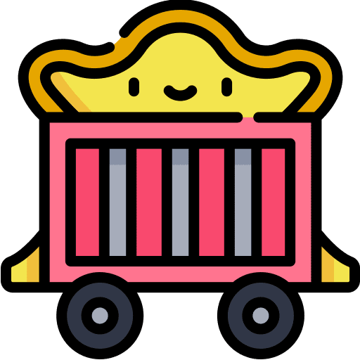 Cage railway railroad transportation icon