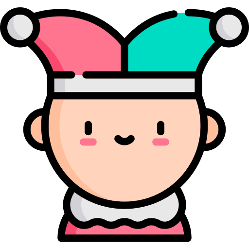 Joker fun circus carnival icon