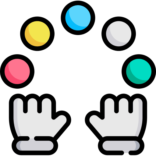 Juggle circus hand hobbies and free time icon