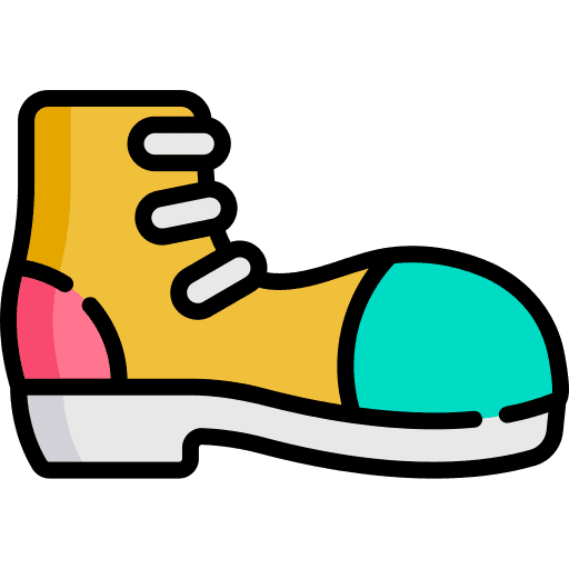 Shoe circus carnival costume icon