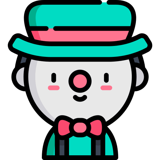 Clown professions and jobs user circus icon