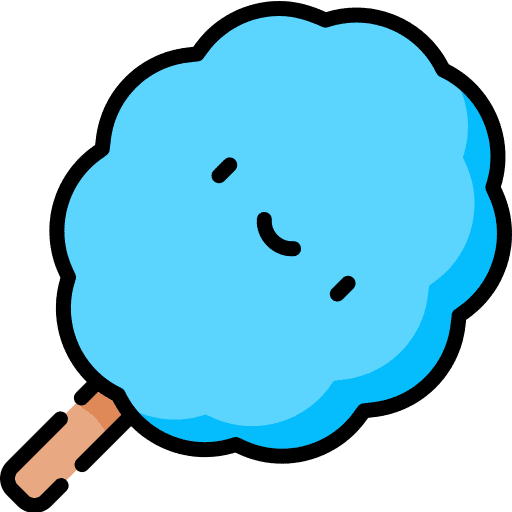 Cotton candy food and restaurant dessert sugar icon