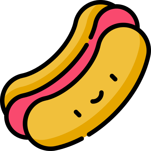 Hot dog junk food food and restaurant hot dog icon