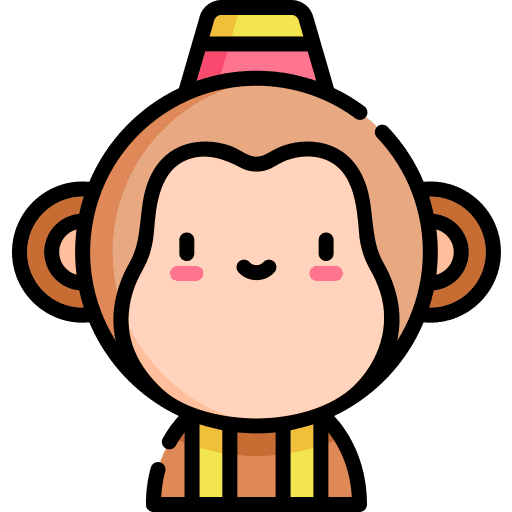 Monkey circus wild life wildlife icon