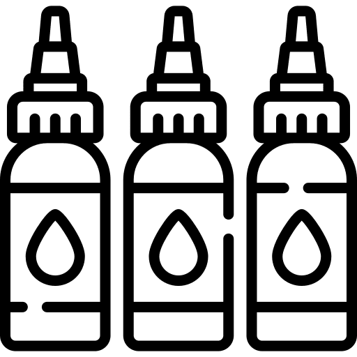 Ink inks office material bottles icon